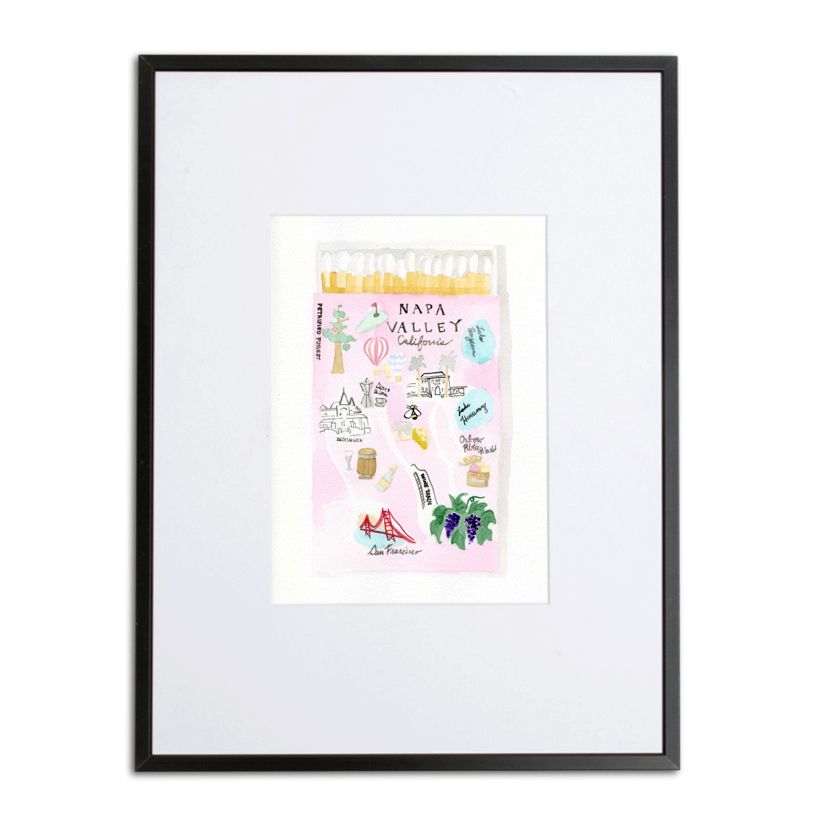 Napa Valley Matchbook Art Print