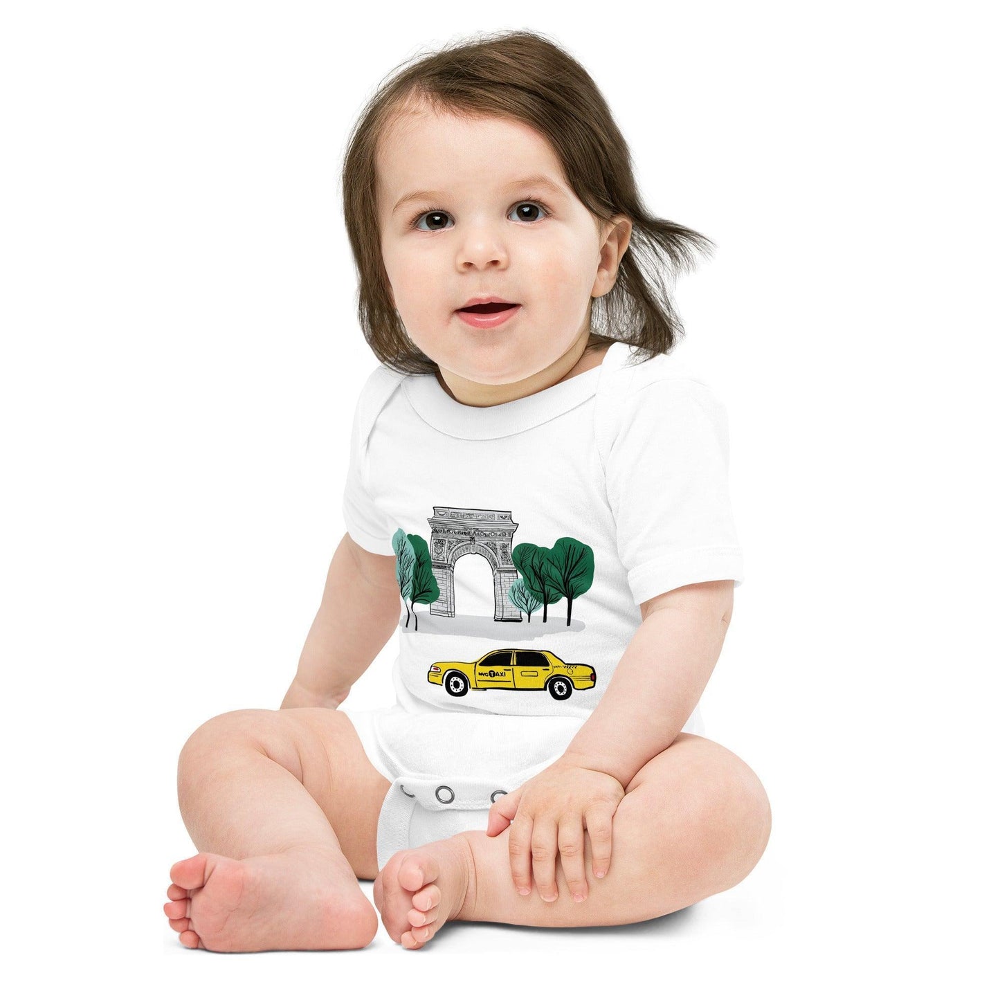 New York City Washington Sq Park Baby Onesie | Organic Cotton