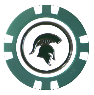 Michigan State Spartans Poker Chip Ball Marker