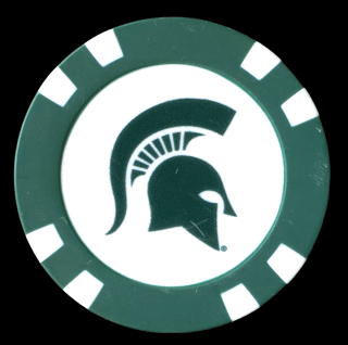Michigan State Spartans Poker Chip Ball Marker