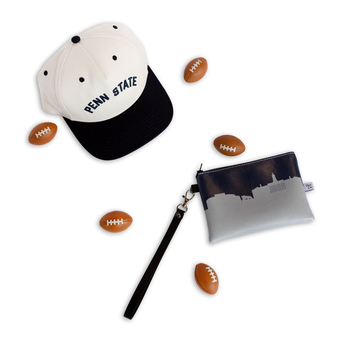 Ohio State University Football Stadium Skyline Game Day Wristlet