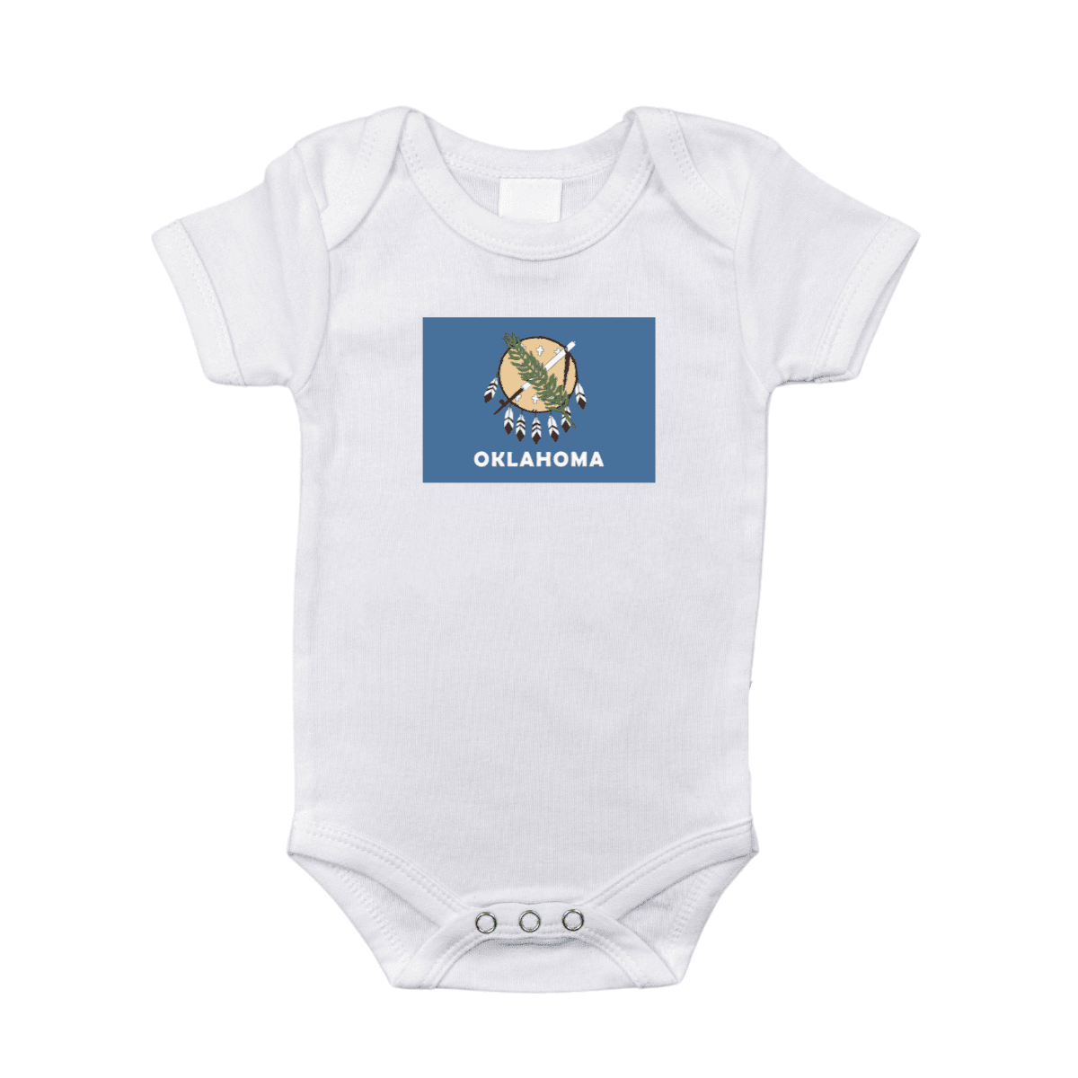 Oklahoma Flag Baby Onesie Soft Cotton Newborn Outfit