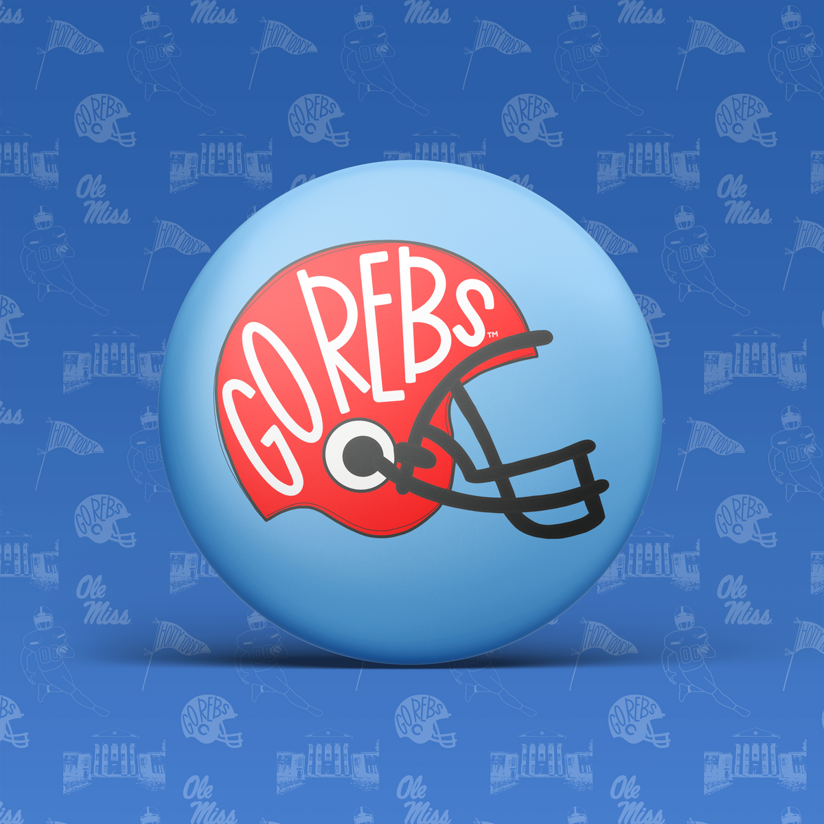 Go Rebs Helmet Button