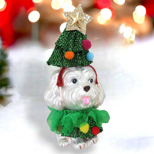 Poodle in Tree Costume Ornament by December Diamonds