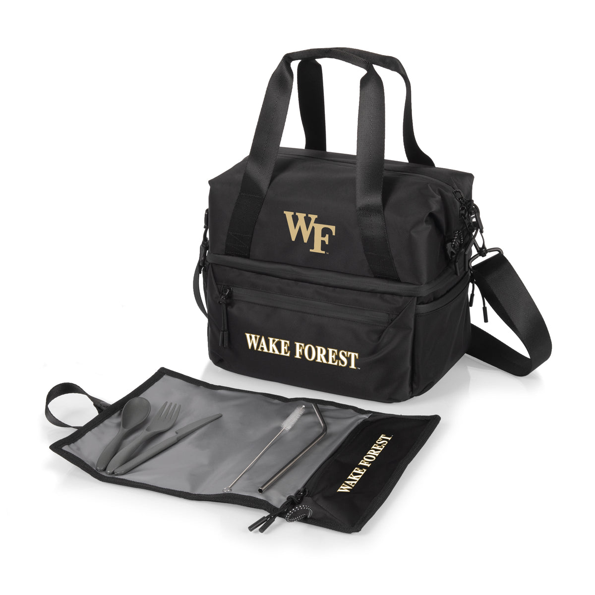 Wake Forest Demon Deacons - Tarana Recycled Lunch Bag Cooler with Utensils