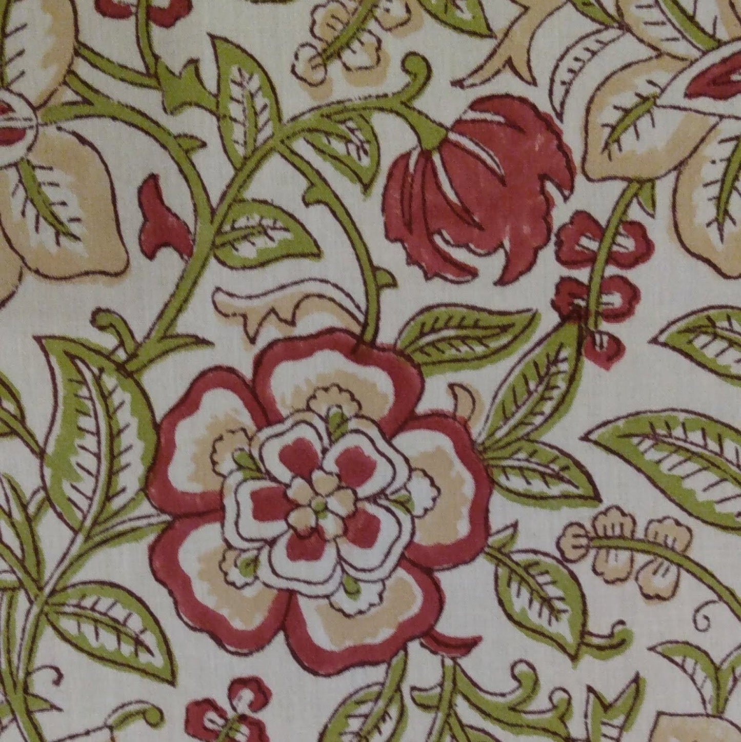 Red & Green Floral Holiday Tablecloth