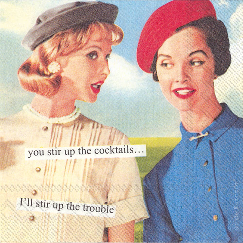 You stir up the Cocktails Retro Cocktail Napkins