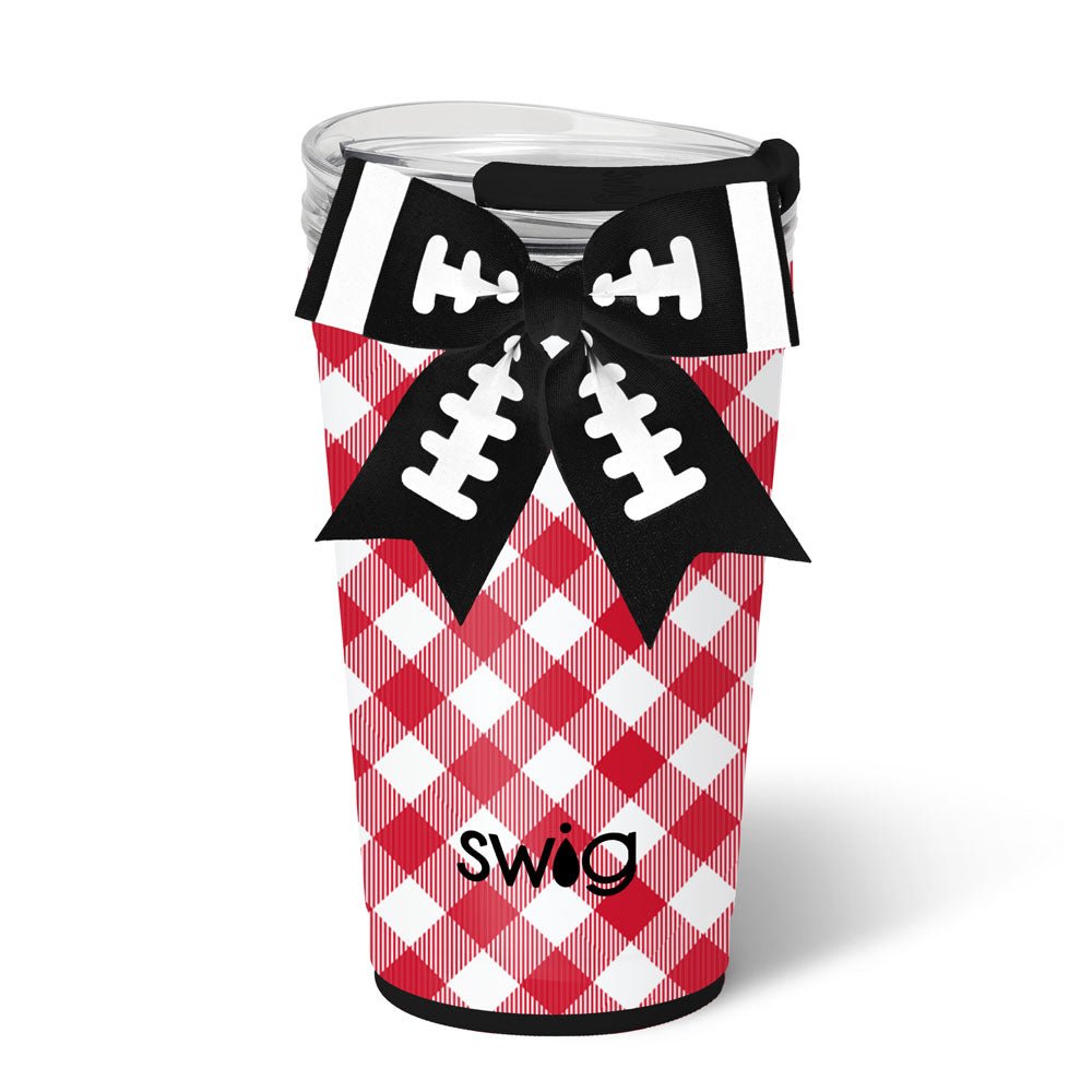 Swig GAMEDAY GINGHAM RED + BLACK Party Cup 24oz