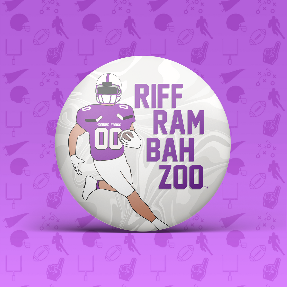 Riff Ram Football Player Button