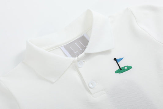 White Golf Tee Polo Shirt