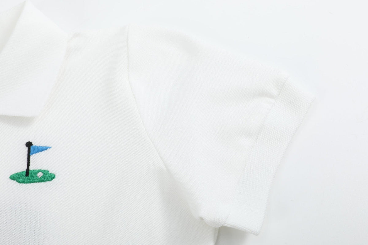 White Golf Tee Polo Shirt
