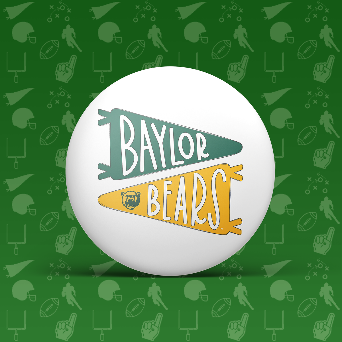 Baylor Bears Pennant Flag Button