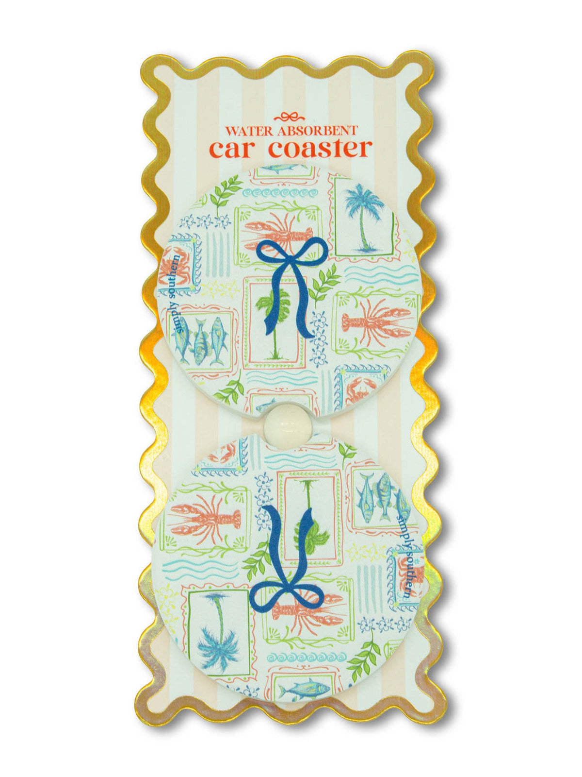Simply Southern® Car Coasters Set: Lobster