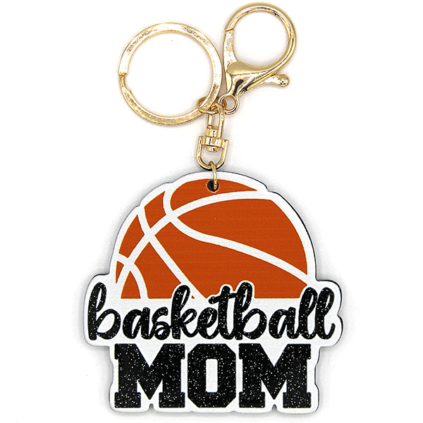 Basketball Mom Keychain Bag Charm