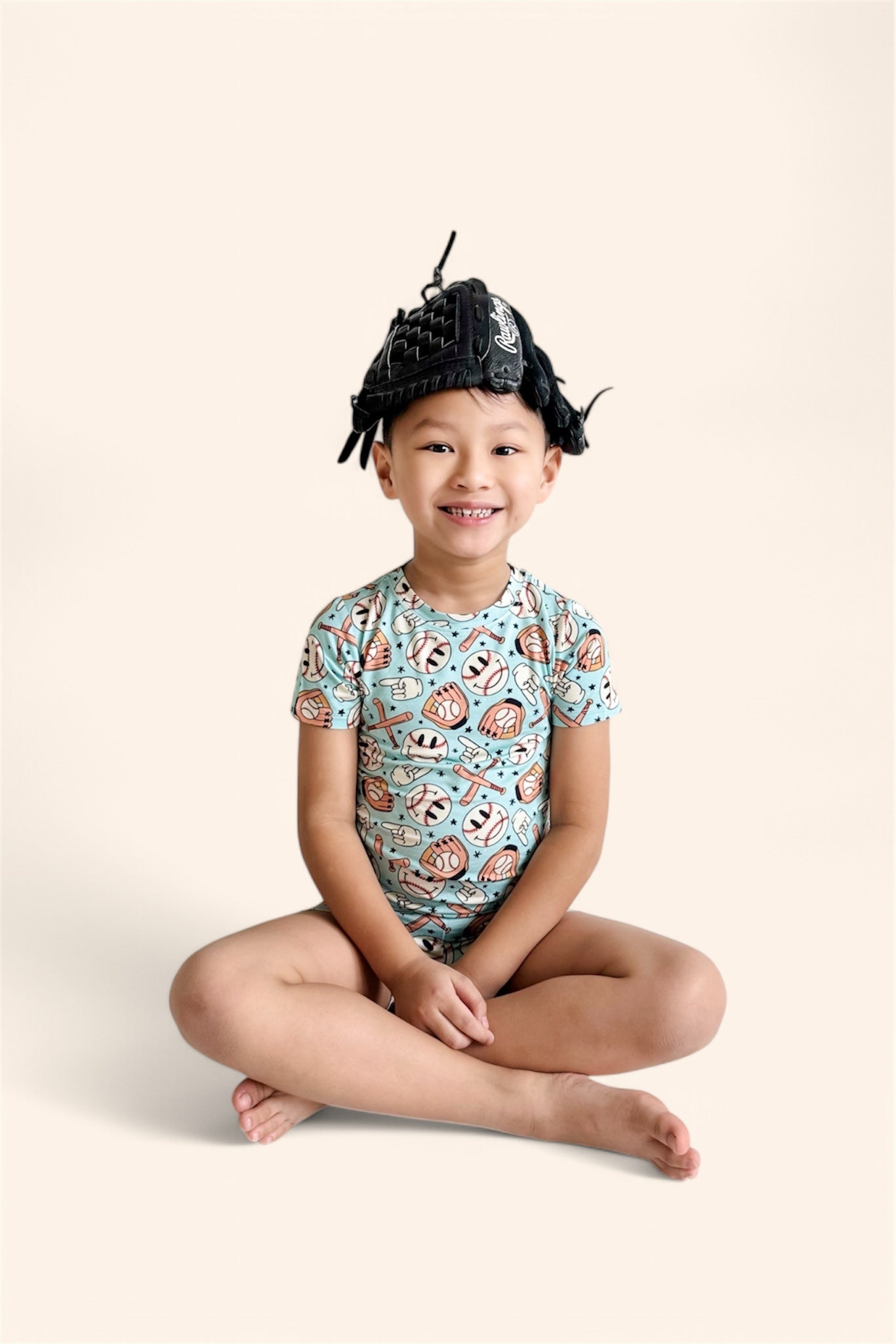 BASEBALL SMILEY DREAM SHORT SET