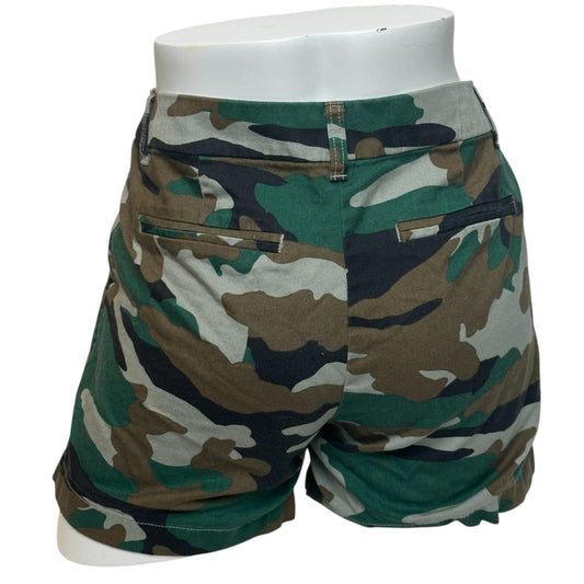 Camouflage shorts on a white background