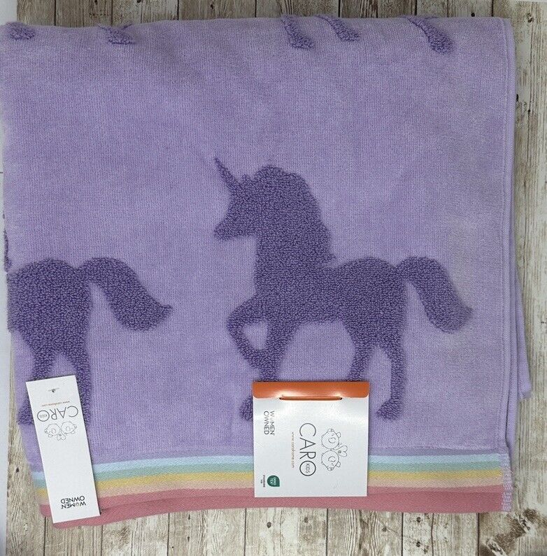 Purple Unicorns 2 Bath Towels 2 Hand Towels 5 Washclothes Set Caro Kids Home