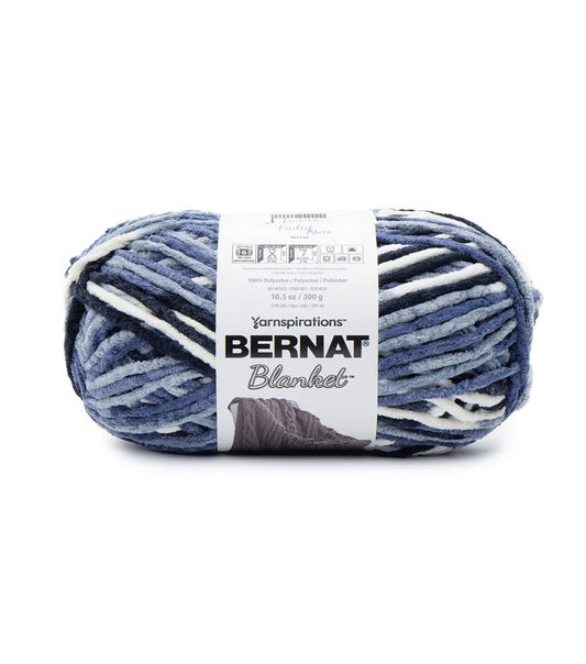 Bernat Blanket - Hilo supervoluminoso, azul descolorido, 10,5 oz