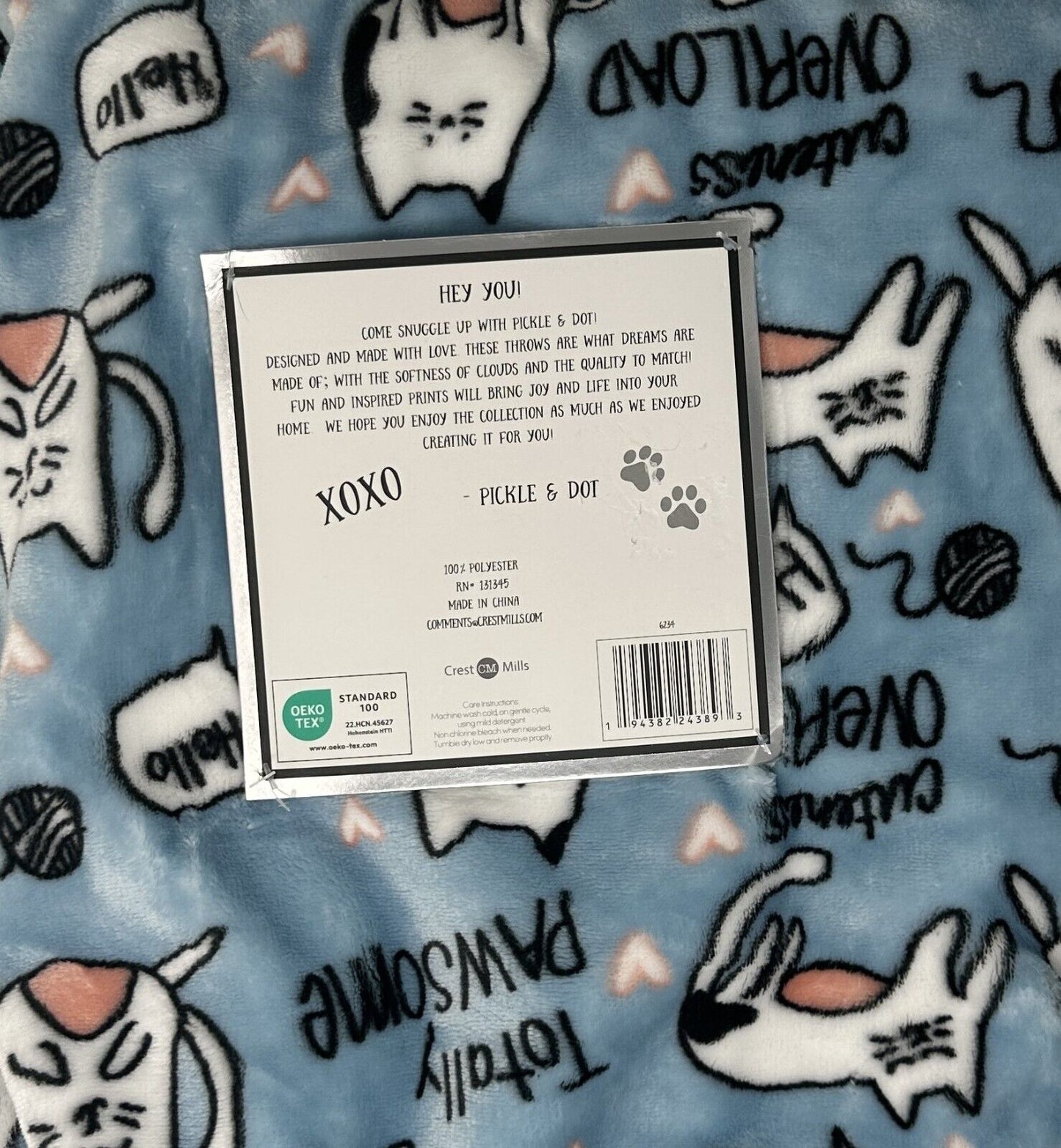 Pickle & Dot Super Soft Adorable Cat Faces Full Sized Sheet Set