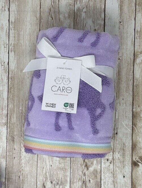 Purple Unicorns 2 Bath Towels 2 Hand Towels 5 Washclothes Set Caro Kids Home