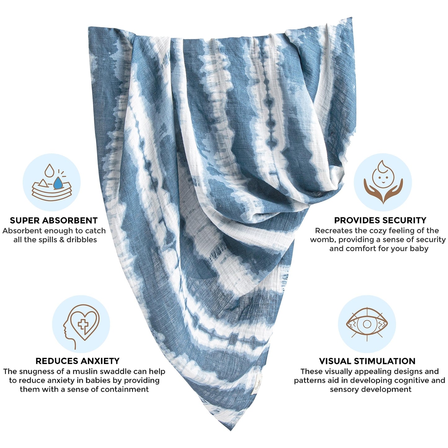 Crane Baby Caspian Collection, Single Swaddle Wraps