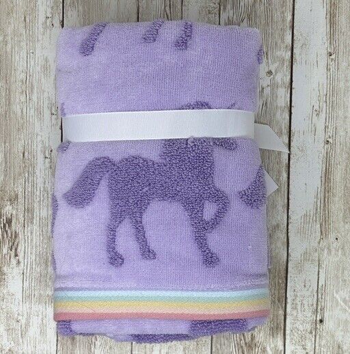 Purple Unicorns 2 Bath Towels 2 Hand Towels 5 Washclothes Set Caro Kids Home