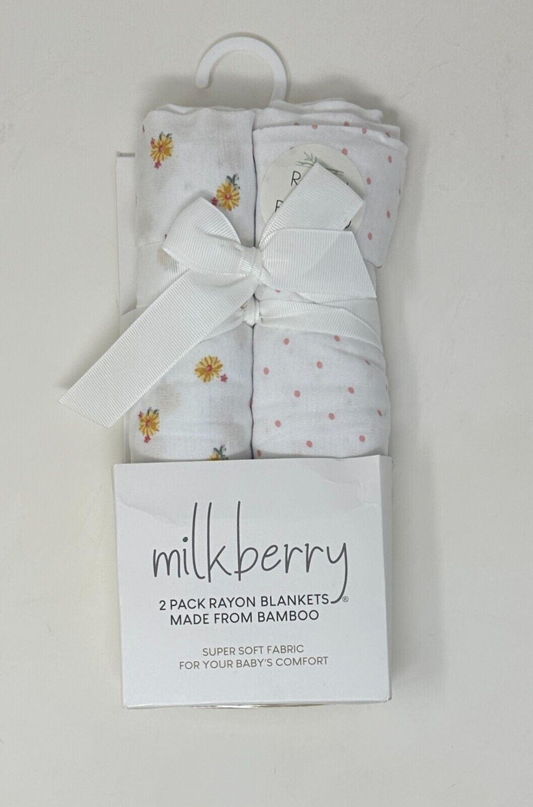 Milkberry Daisy and Polka Dots Swaddle Blankets