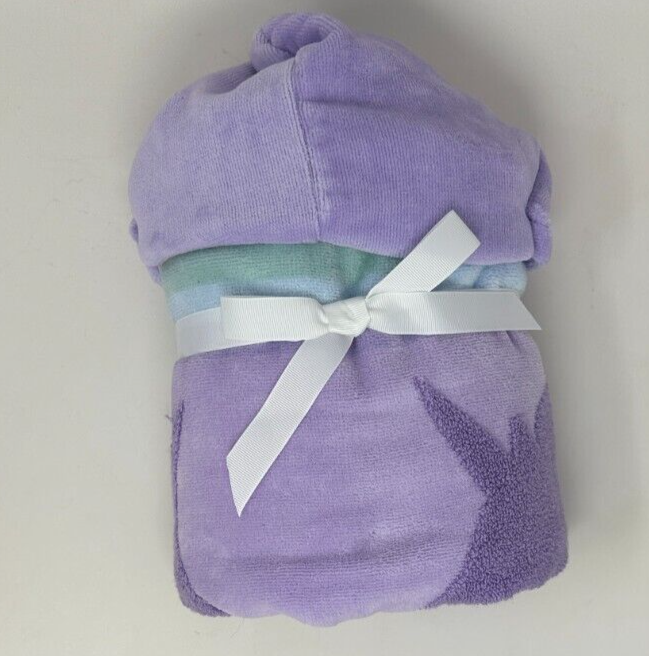 Lavender Purple Unicorn Child's Hooded Bath Towel