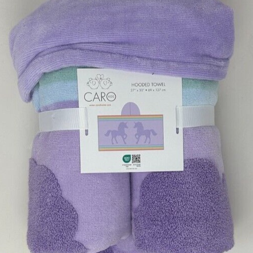 Lavender Purple Unicorn Child's Hooded Bath Towel