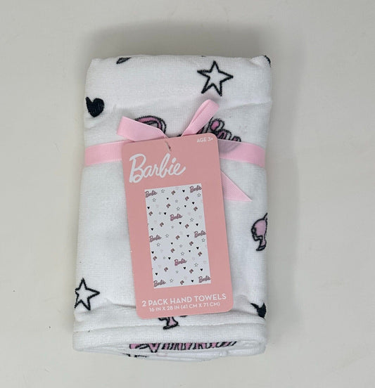 Barbie Heart and Stars Hand Towels