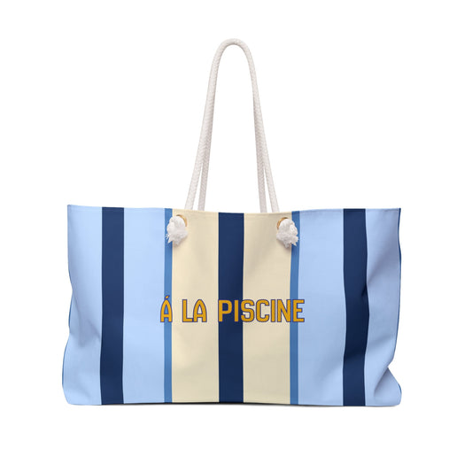 French Pool Bag — á la Piscine Oversized Blue Stripped Tote
