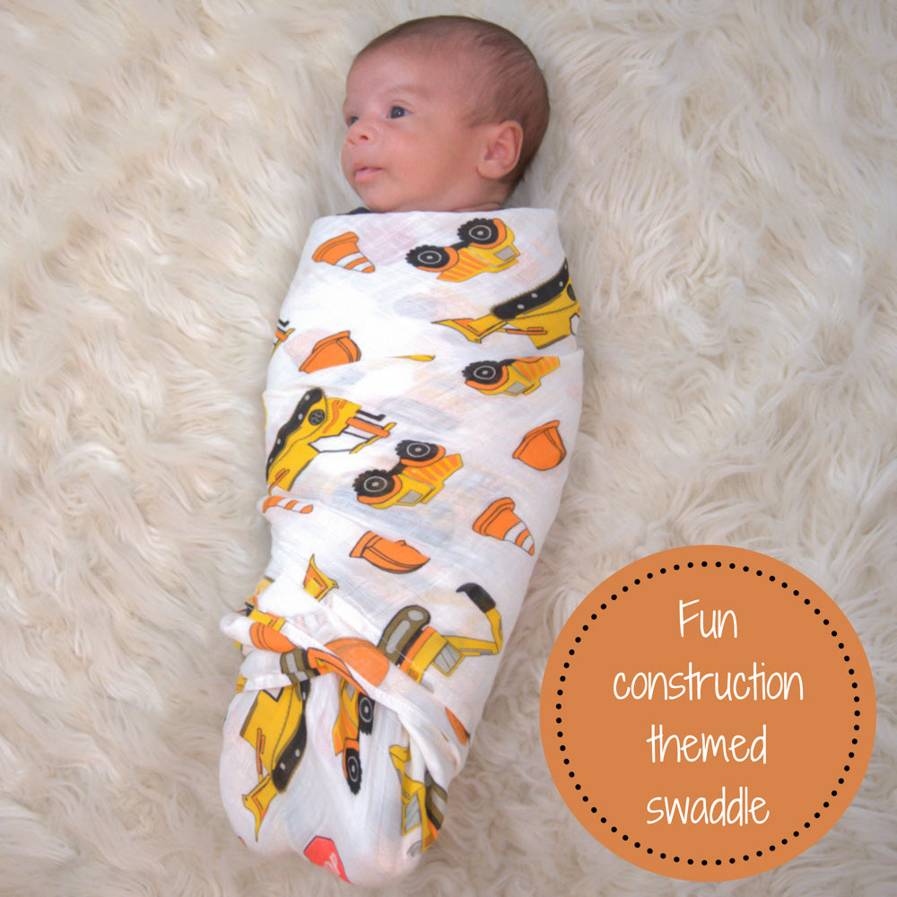 Under Construction Baby Muslin Swaddle Blanket