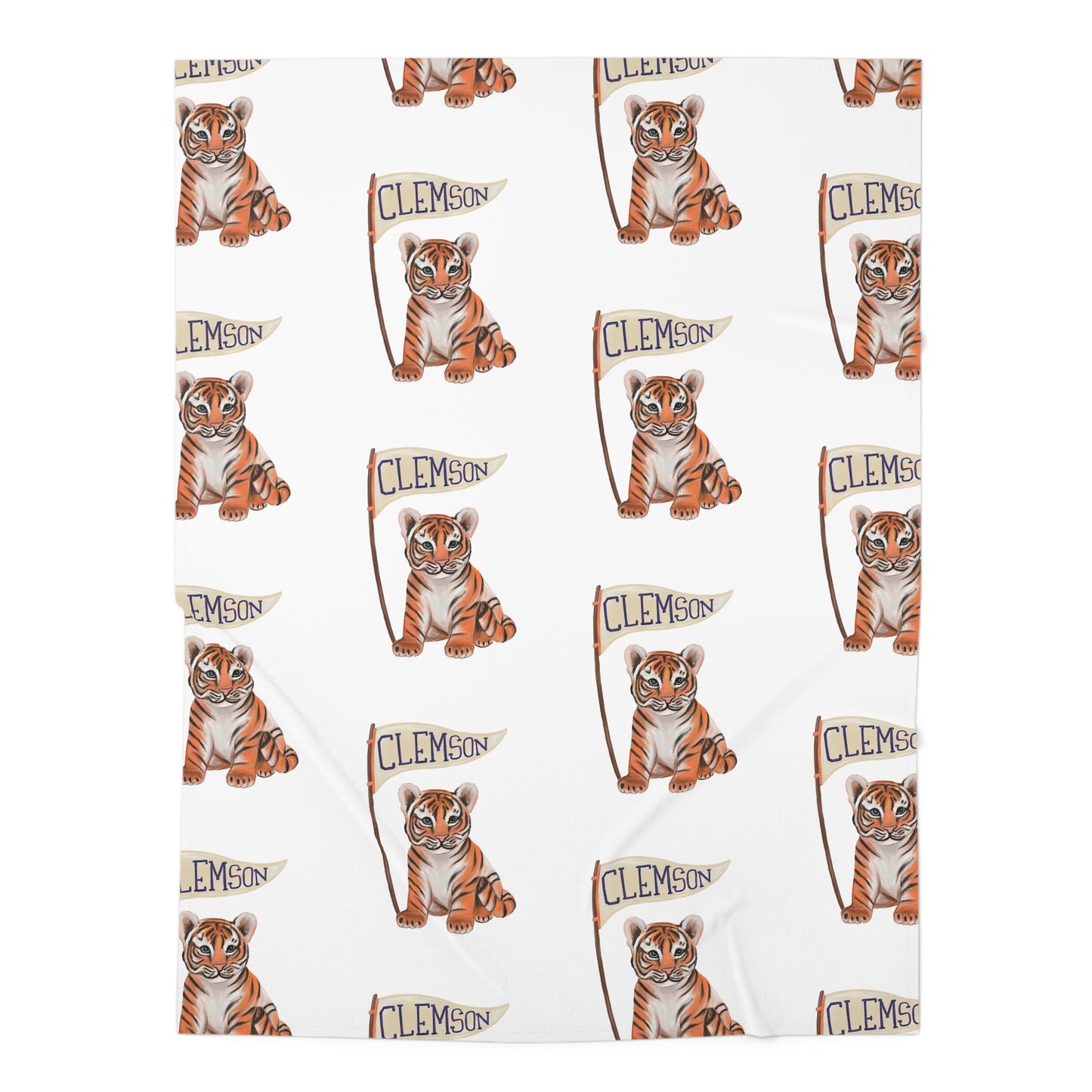 Clemson Tiger Swaddle Blanket