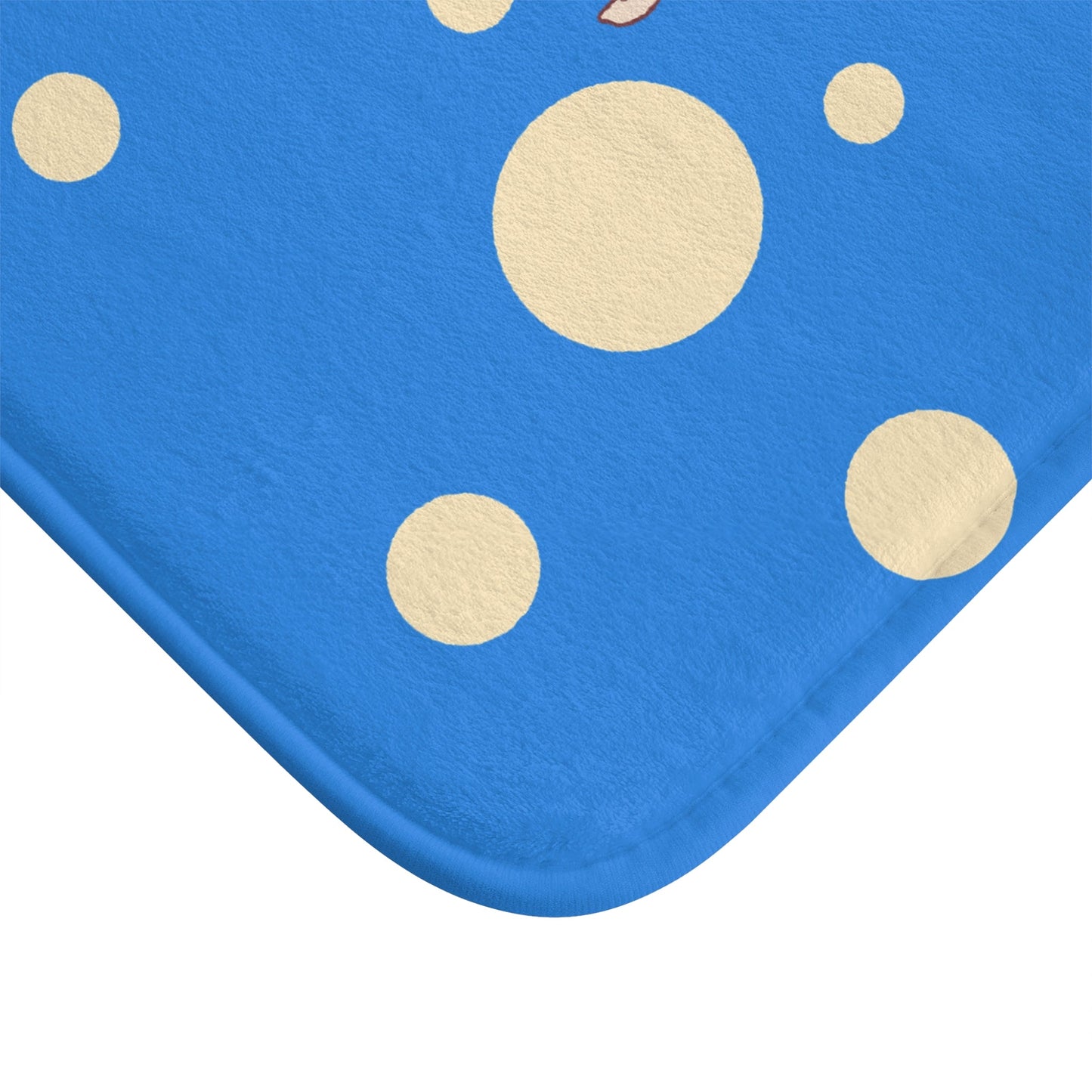 Soapy Blue Bath Mat — Playful Bubble Bathroom Rug