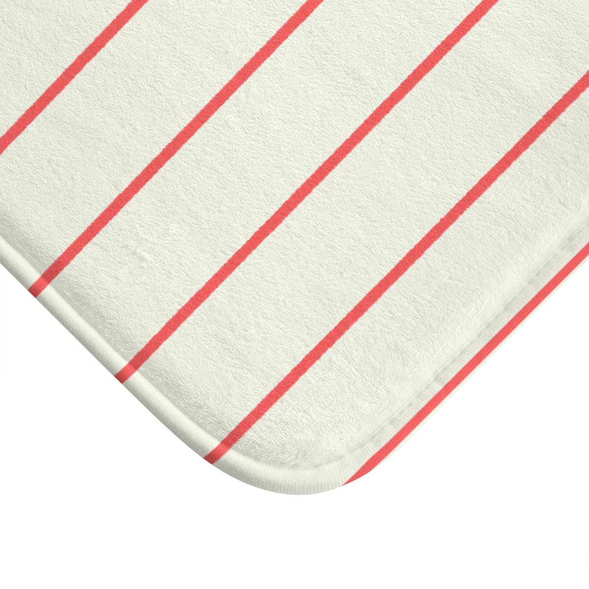 Rubber Duck Bath Mat – Cute 'Le Bain' Red Striped Bathroom Rug for Kids