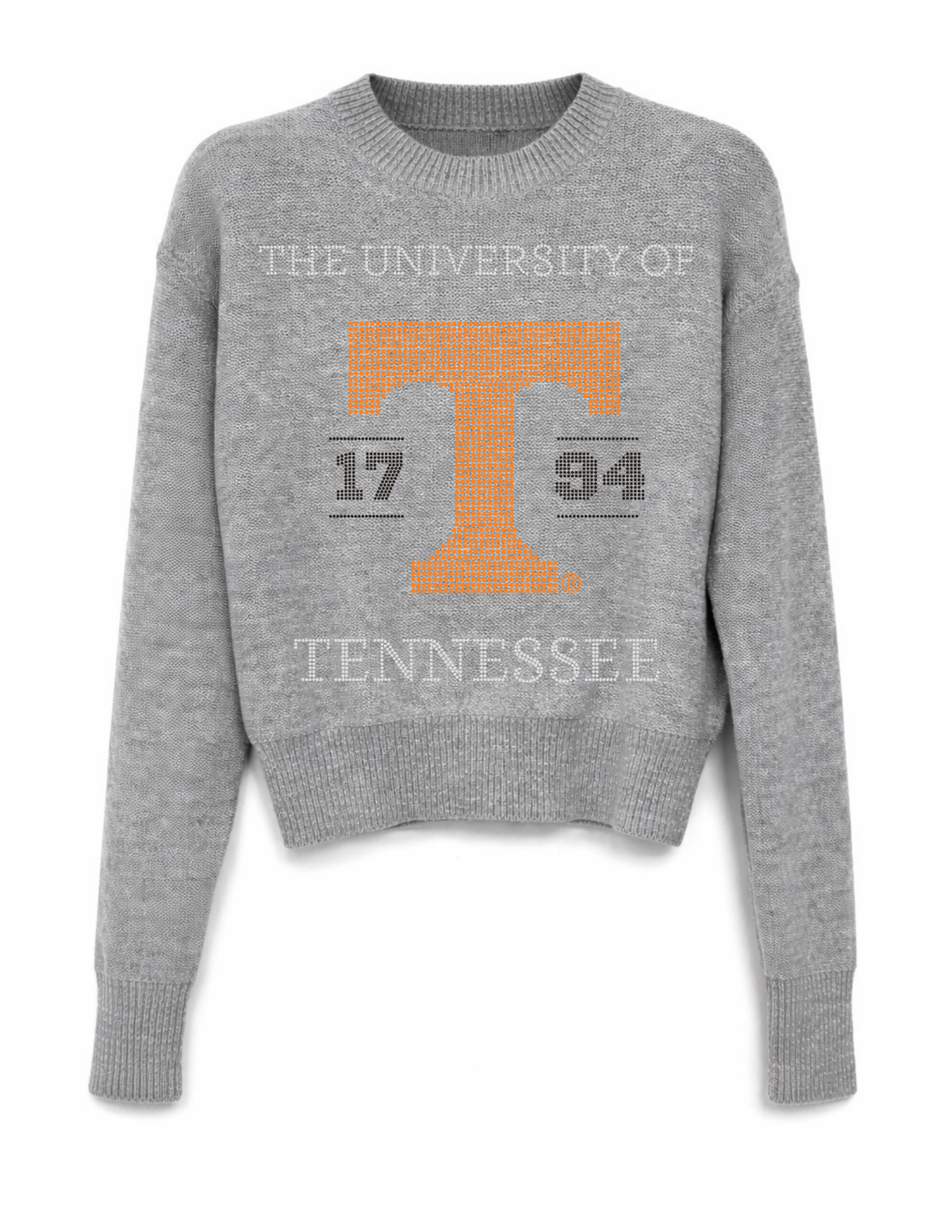 Tennessee Volunteers EST. 1891 Gray Crewneck Long Sleeve Sweater