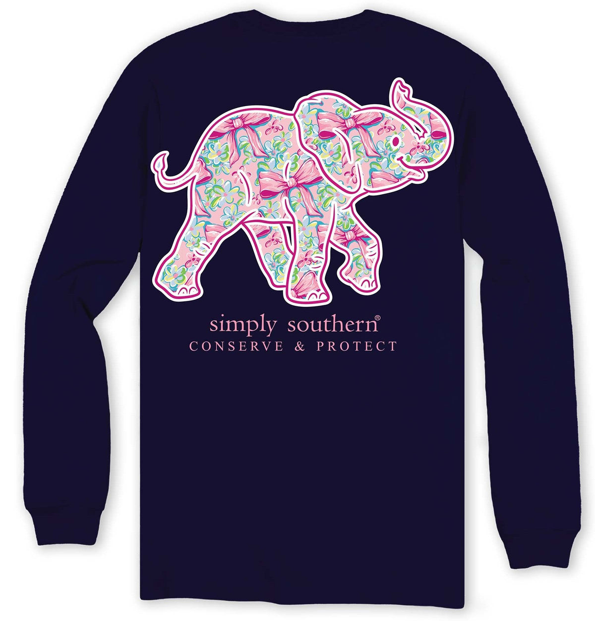 Elephant - Hairbows - Conserve and Protect  - SS - F24 - YOUTH Long Sleeve
