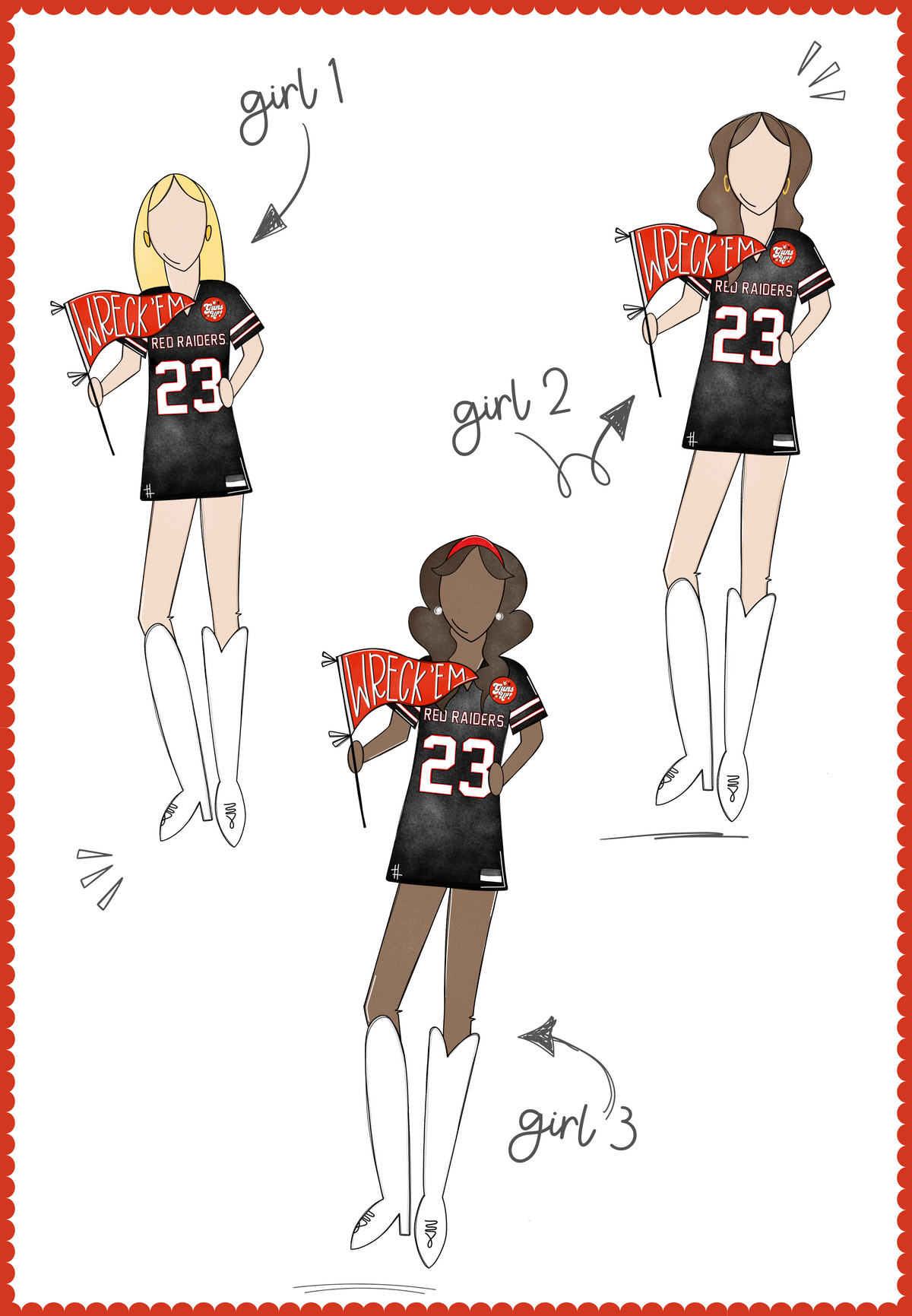 Texas Tech Girls Acrylic Block Shelfie