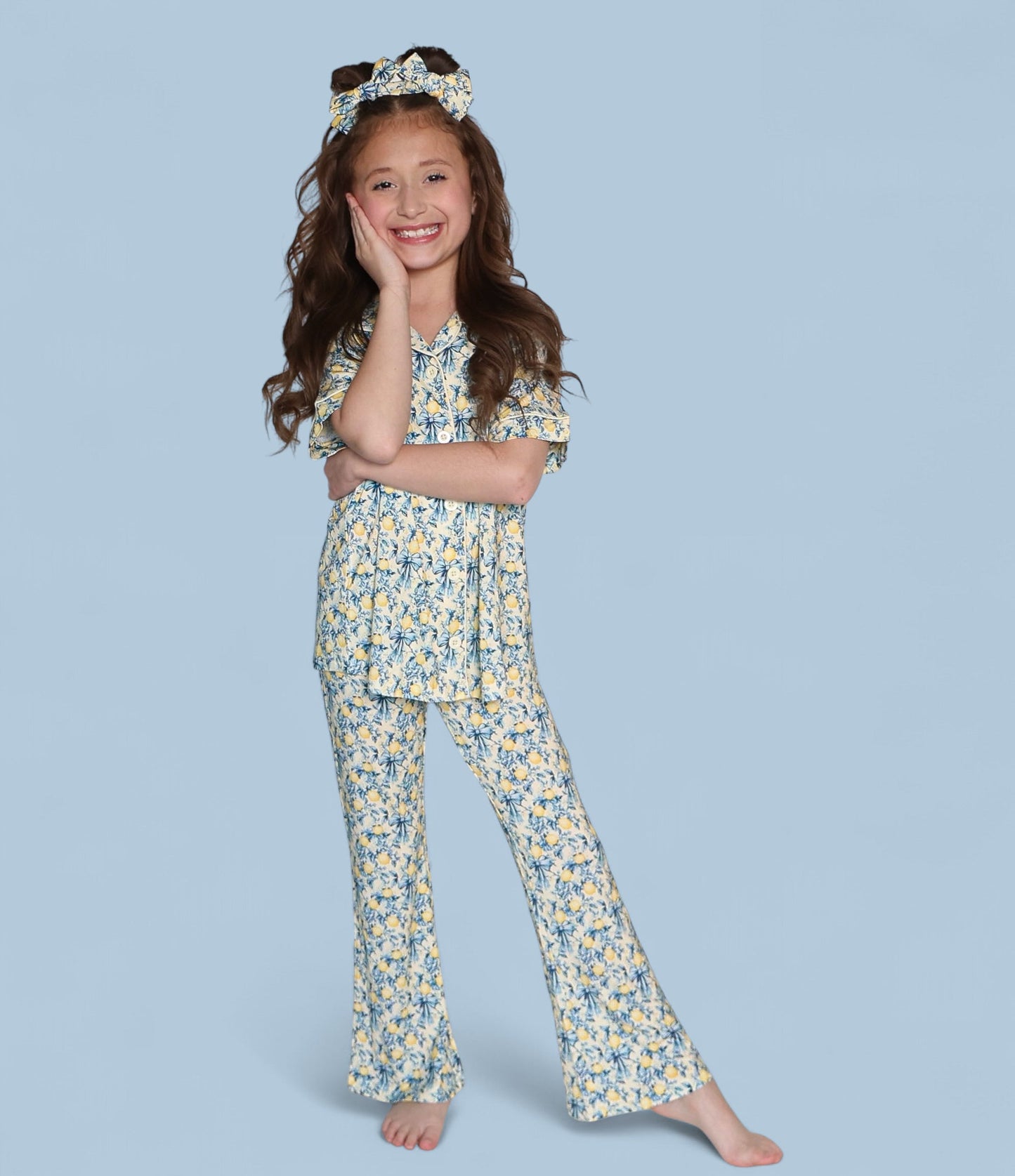 VINTAGE CITRUS TOILE DREAM GIRL'S FLARE SET