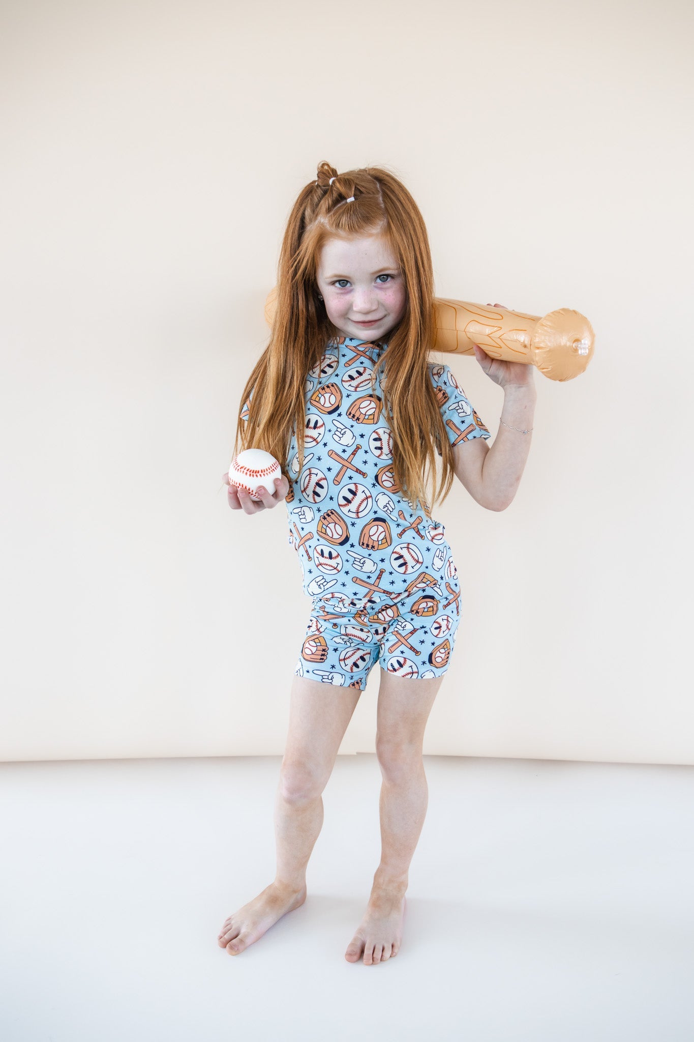 BASEBALL SMILEY DREAM SHORT SET