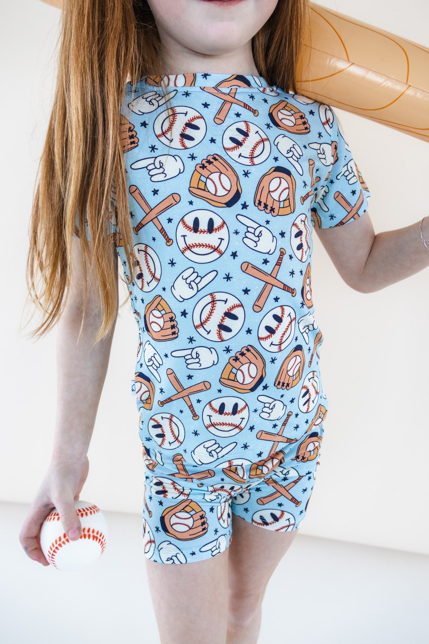 BASEBALL SMILEY DREAM SHORT SET