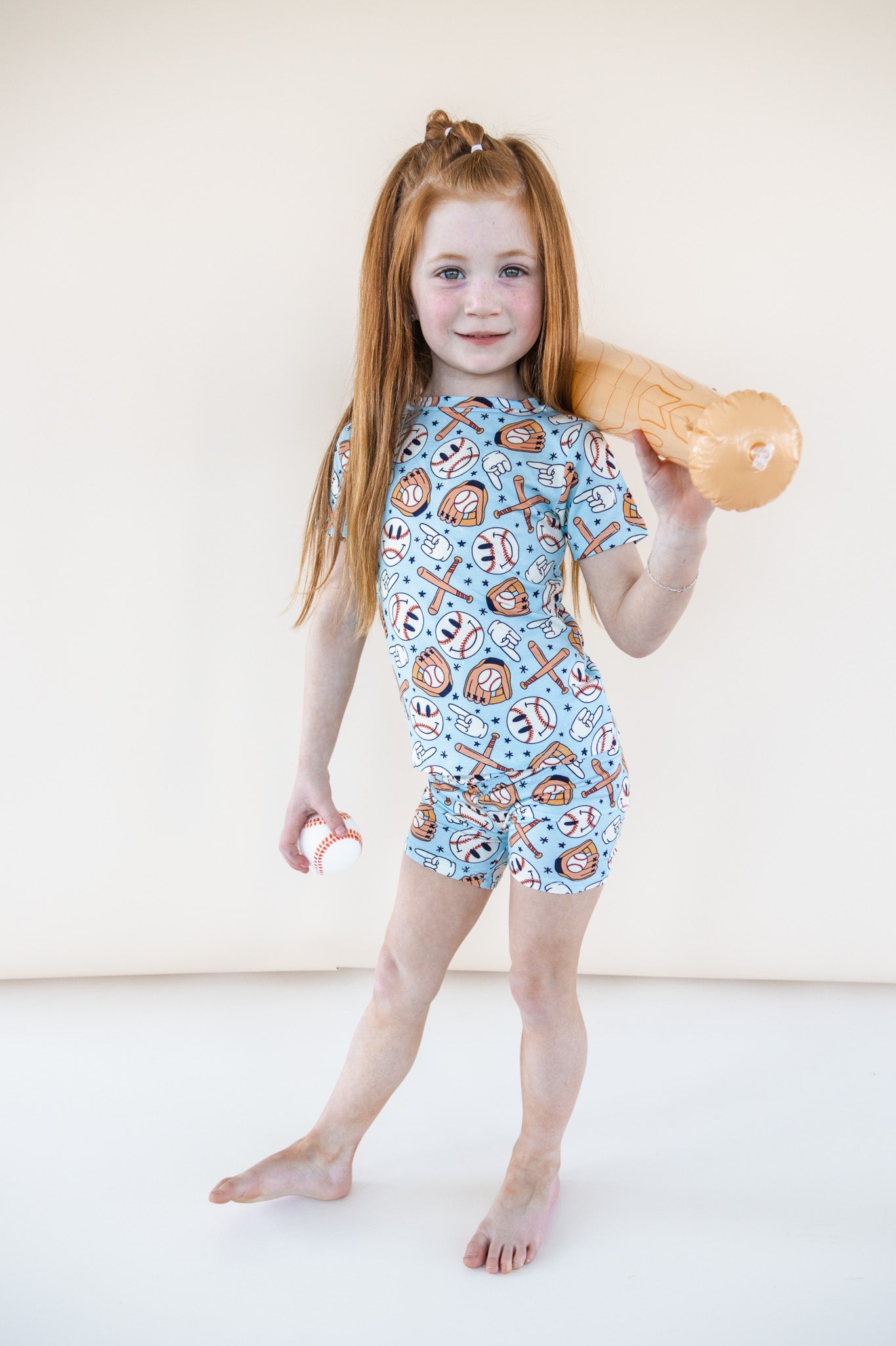 BASEBALL SMILEY DREAM SHORT SET