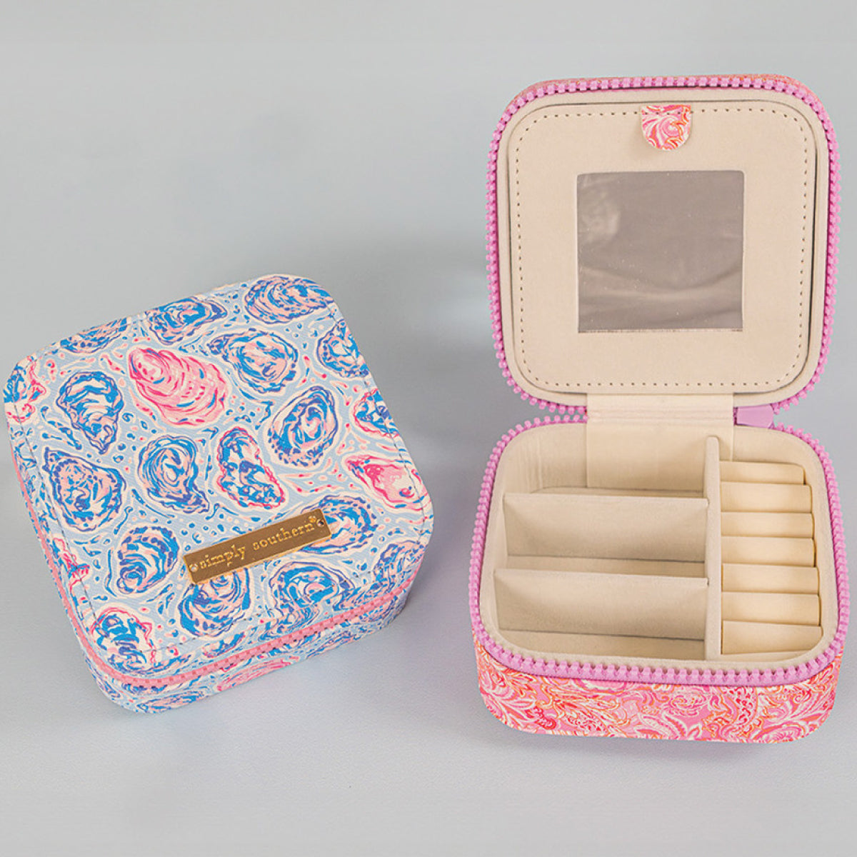 Simply Southern® Jewelry Case: Pink Paisley