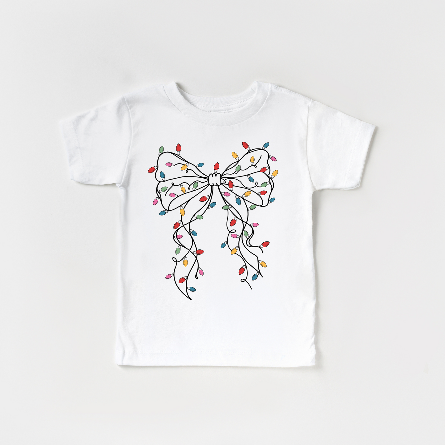 Coquette Bow Christmas Lights Tee