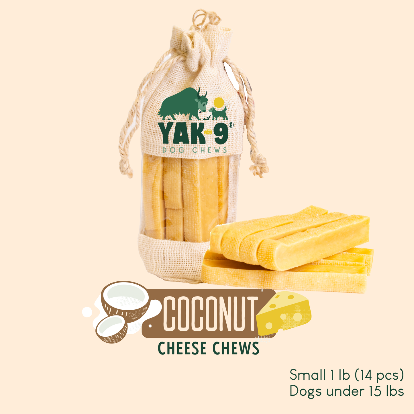 Coconut Yak Milk Chews for Dogs