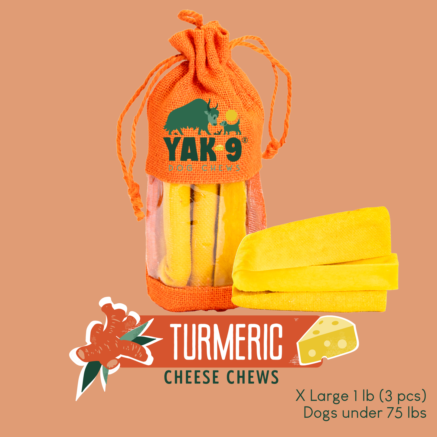 Turmeric Yak Milk Chews for Dogs