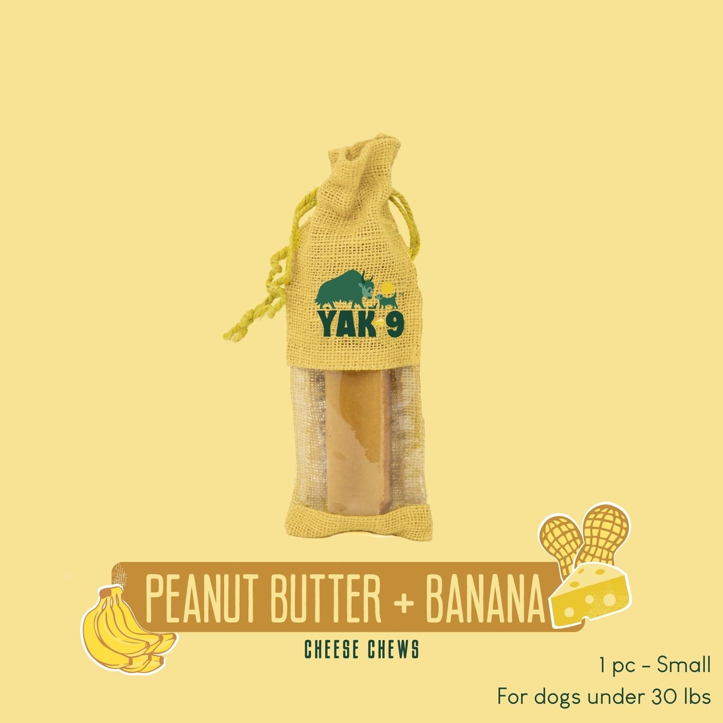 Peanut Butter Banana Chews for Dogs