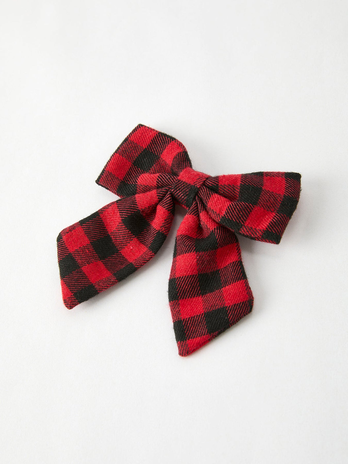 Winter Christmas Plaid Bow Hair Clip