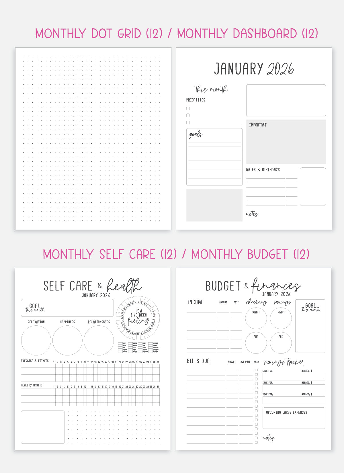 2026 Planner - Signature Layout, Spiral Bound - "Aurora" (#206)