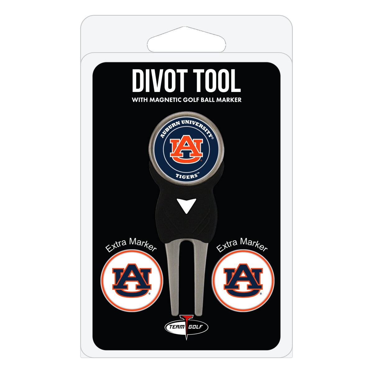 Auburn Tigers Divot Tool + 3 Ball Markers